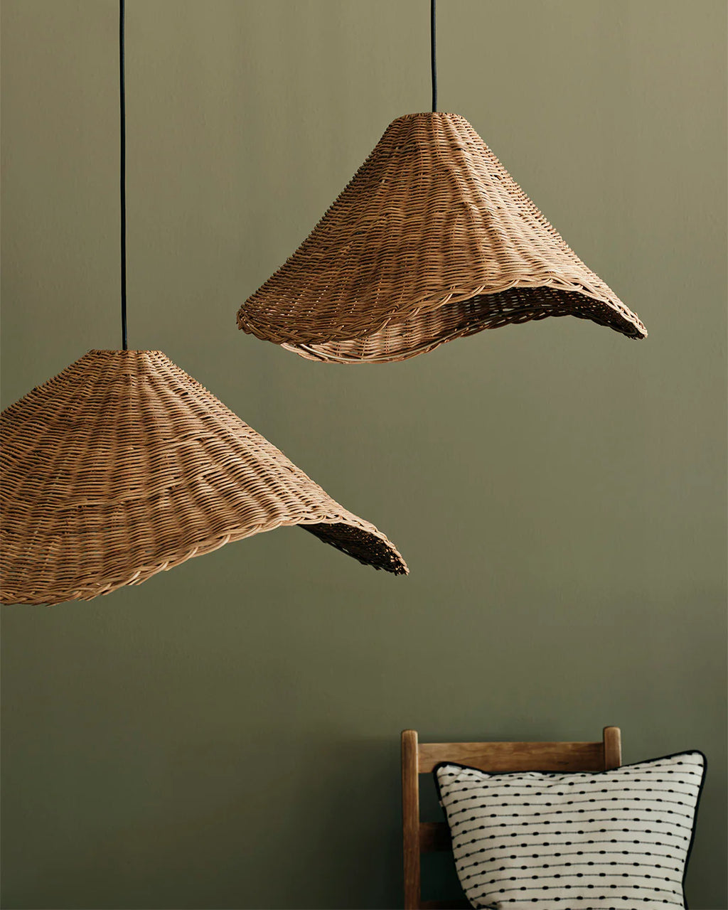Abat-jour en fibres naturelles