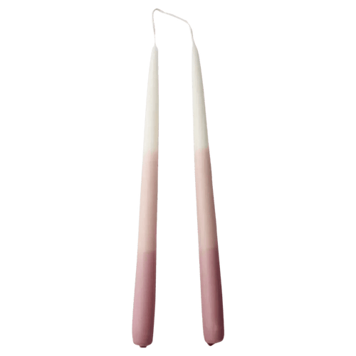 Bougie chandelier Rose poudré – Fabriquée en Suède - Koddel.com