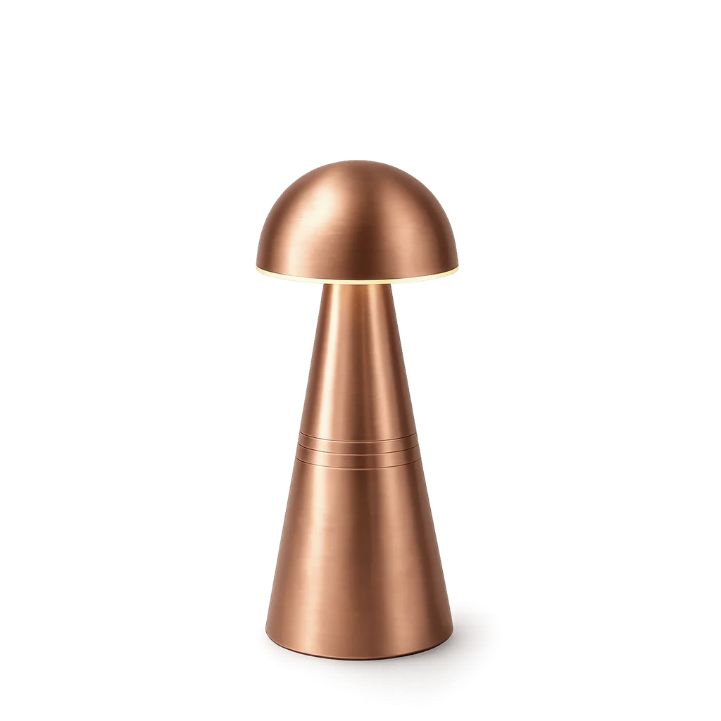 Lampe de table sans fil Charm Dome – Finitions métalliques & silhouette fuselée