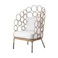 Fauteuil en rotin graphique - Une pièce forte pour hall d’entrée ou maison en bord de mer - Koddel.com
