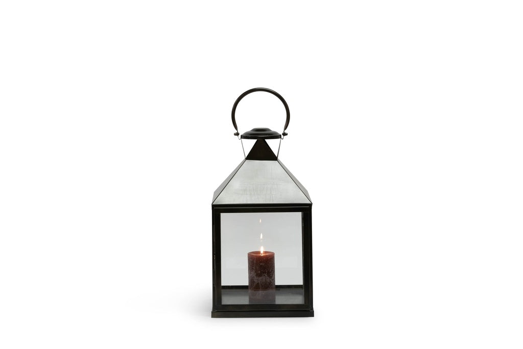 Gran farol de acero con acabado bronce – Interior y exterior – H65 cm