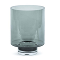 Photophore sur base - Verre soufflé fumé - Ø 26 × H 35 cm - Koddel.com