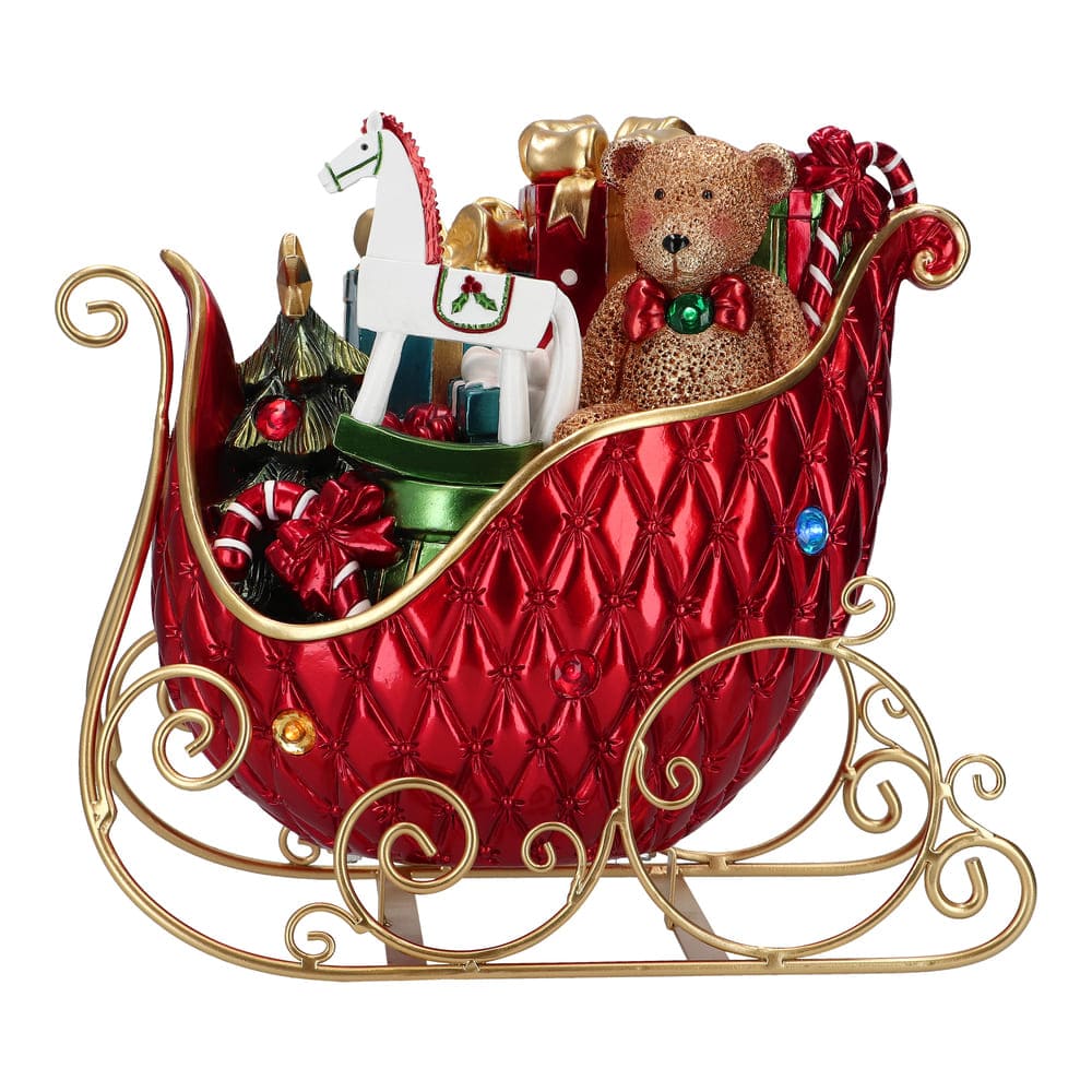 Traîneau rouge du père noel - Décoration de vitrine - Koddel.com