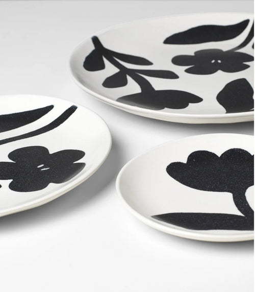 Assiette en grès peint à la main - Flora - Koddel.com