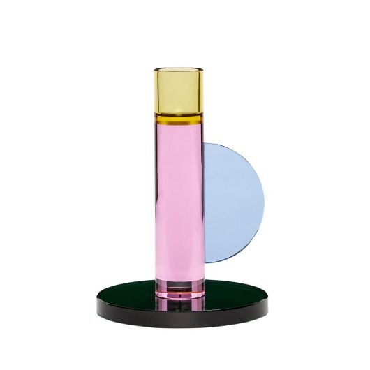 Bougeoir en cristal coloré - Astro - Koddel.com
