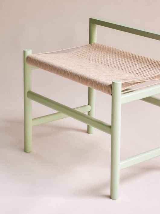 Banc en bois de chêne & corde tressée HERITAGE