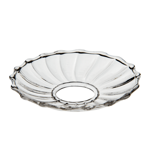 Lot de 4 bobèches en verre soufflé BJORG - Coupelles de protection pour chandeliers et bougeoirs - Koddel.com