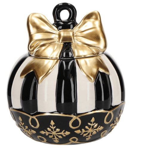 Boîte à Cookies en porcelaine – Noir & Blanc – H17,5 cm ( Lot de 2 pièces) - Koddel.com
