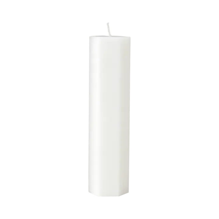 Bougie blanche dentelle - Effet toile d'araignée - Koddel.com