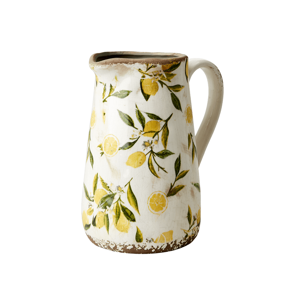Carafe en grès - Motif citron - LEMONA - Koddel.com