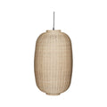 Chand – Abat - jour ovale en rotin naturel & cordon tressé noir - Koddel.com