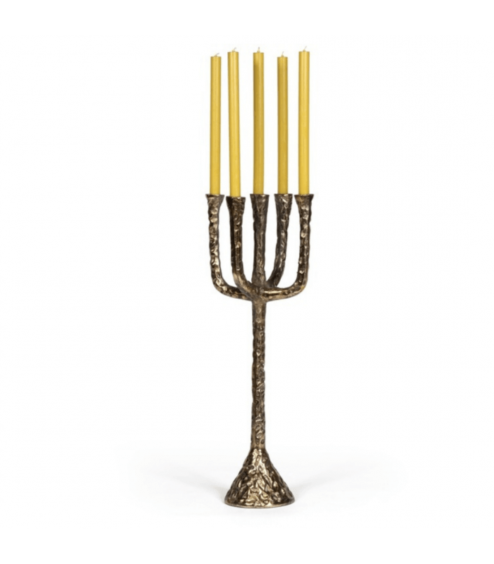 Grand chandelier 5 branches en laiton - Koddel.com