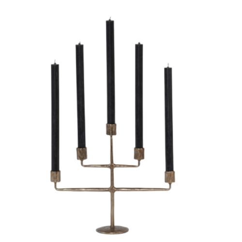 Chandelier scandinave en laiton 5 branches - Koddel.com