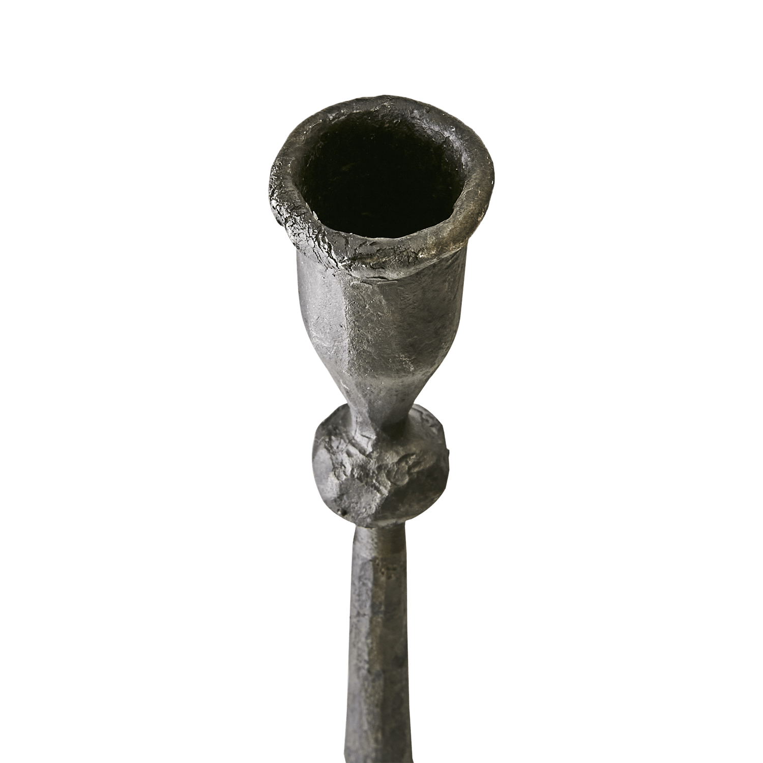 Grand bougeoir artisanal en métal noir H85 cm - Kheos - Koddel.com