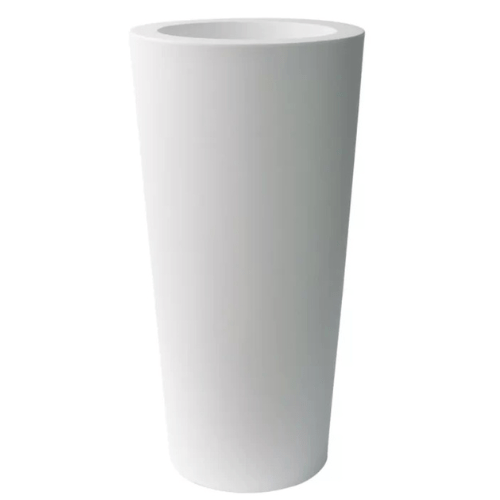 Grand pot longiligne blanc - Intérieur / Extérieur ELLA - Koddel.com