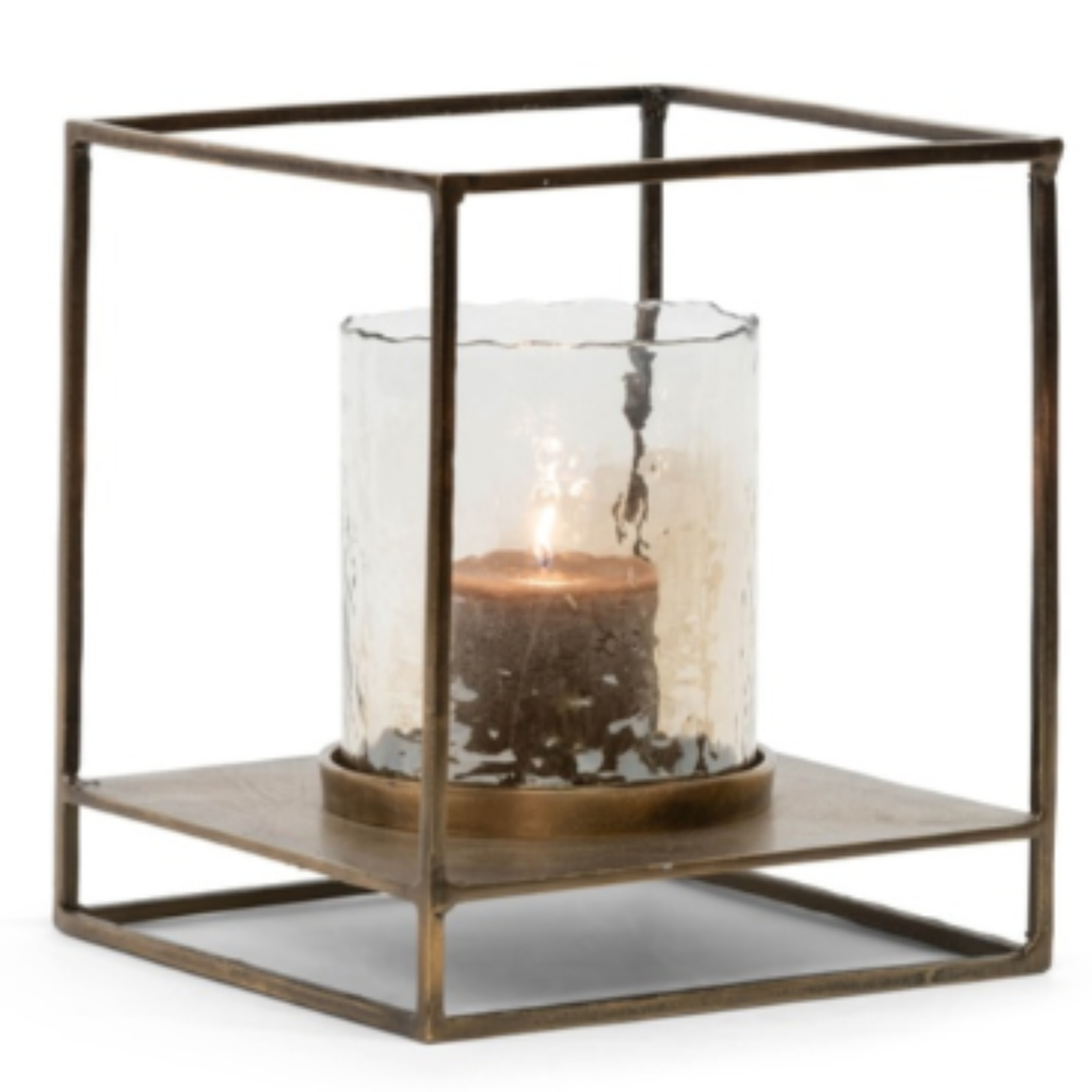 Lanterne "Square & Hammered Glass"