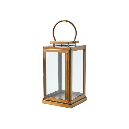 Lanterne chromée couleur laiton H38 cm - Koddel.com