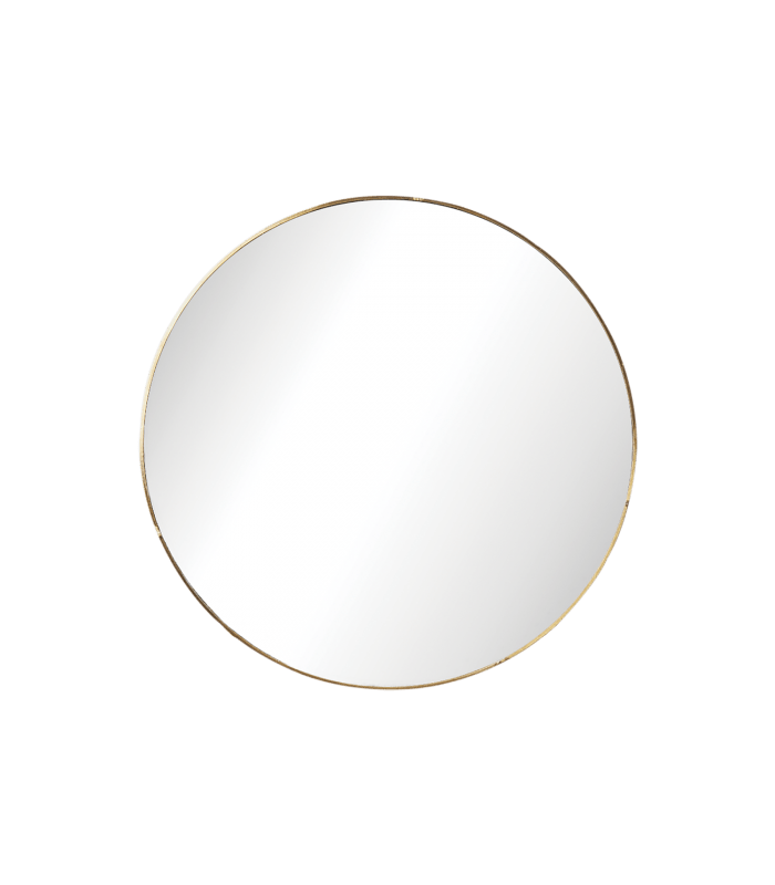 Miroir rond en laiton 60 cm - Koddel.com