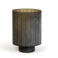 Photophore en verre soufflé – Finition “Smoke Stone” – Ø28 × H40 cm - Koddel.com
