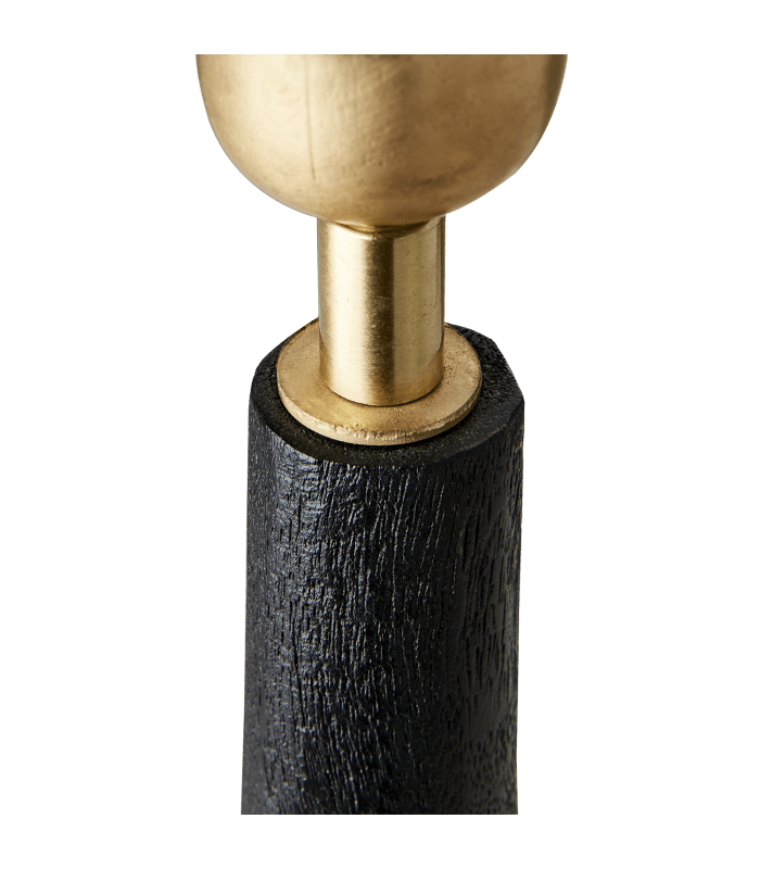 Pied de lampe en bois noir BORA - Koddel.com