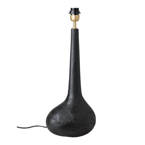 Pied de lampe en bois noir BORA - Koddel.com