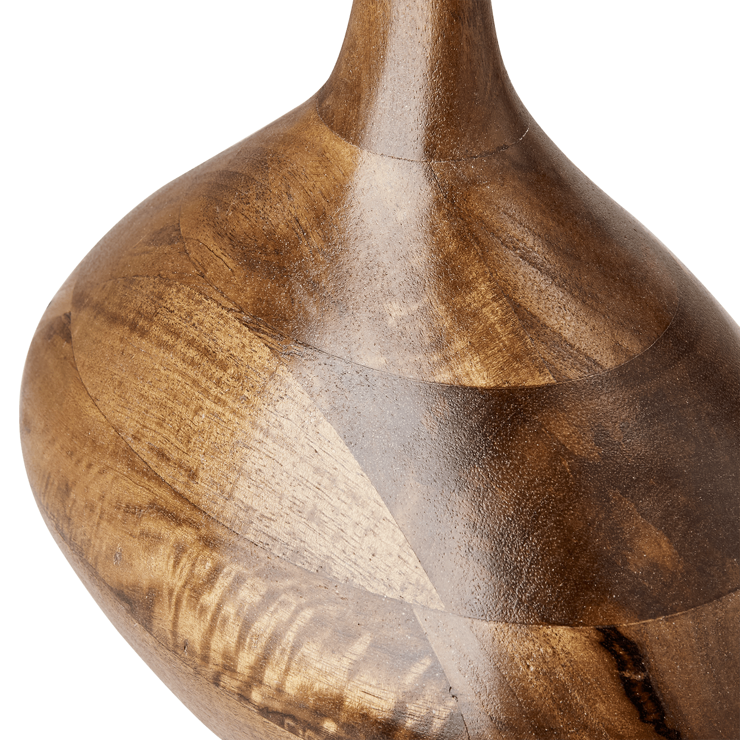 Pied de lampe arrondi en bois de manguier WOODY - Koddel.com