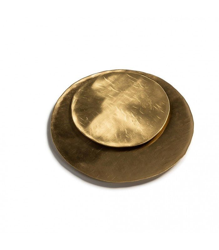 Plaque ronde martelée en laiton - Koddel.com