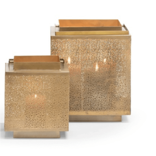 Set de lanternes carrées en laiton - Koddel.com