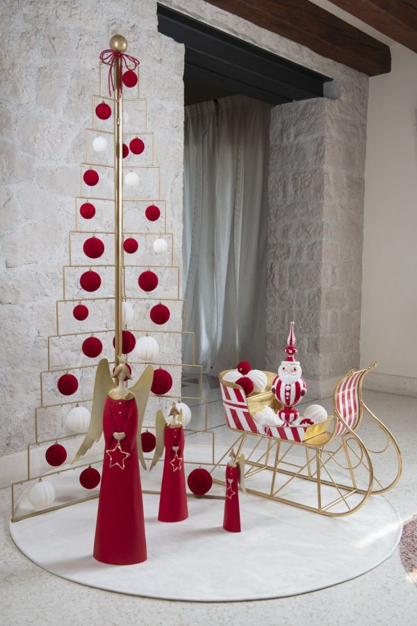 Arbre sculptural doré avec crochets - Koddel.com