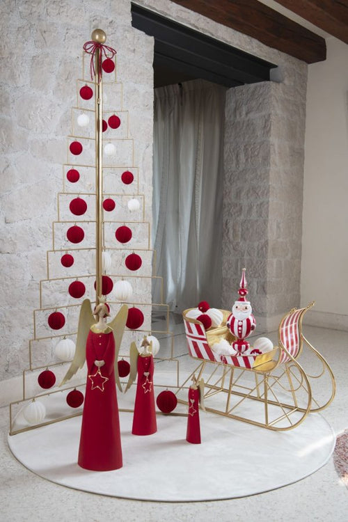 Arbre sculptural doré avec crochets - Koddel.com