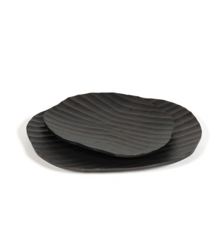 Plateaux métal et laiton noir ONYX - Koddel.com